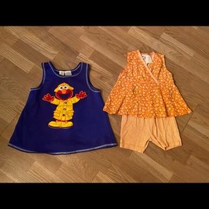 Vintage Elmo dress and short set